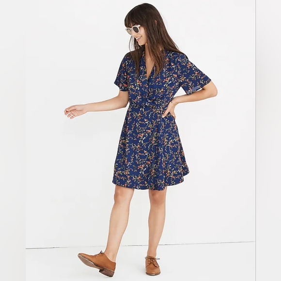 Madewell Dresses & Skirts - Madewell Amaranth Wrap Dress in Moonless Floral, size 22